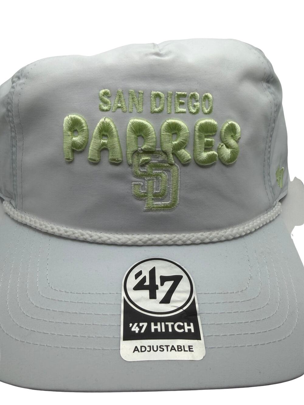 San Diego Padres MLB ’47 Hitch Adjustable Snapback Hat Gray Green NWT